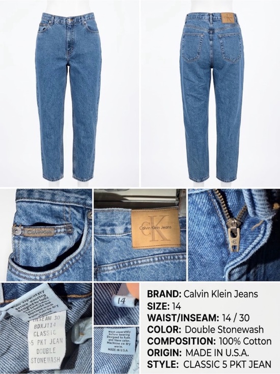 Calvin Klein Denim - Calvin Klein women’s  Dark Blue Relaxed Jeans
